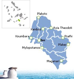 Karte Insel Ios