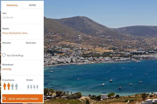 Paros-Urlaub online suchen und buchen