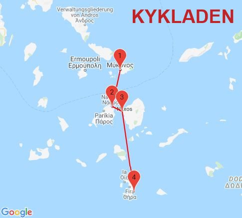 Inselhüpfen Kykladen für den Griechenland Urlaub