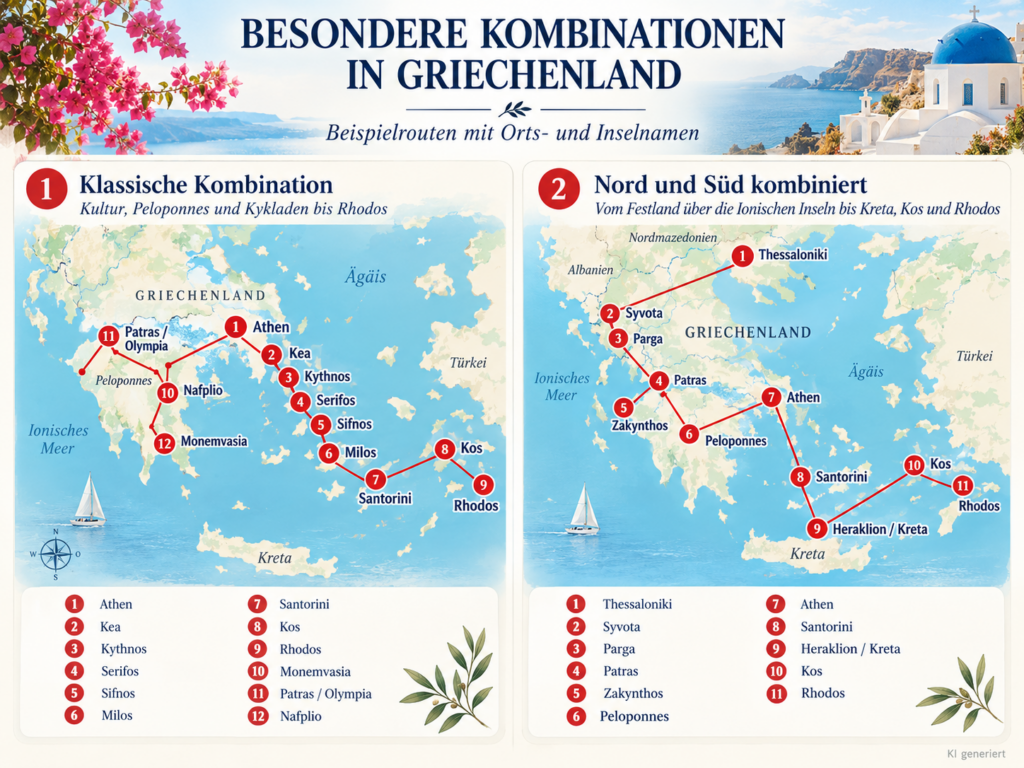 Reisekombinationen in Griechenland vom Spezialisten