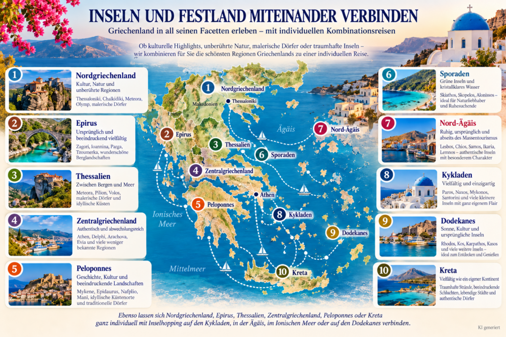 Inseln und Festland miteinander vefbinden
