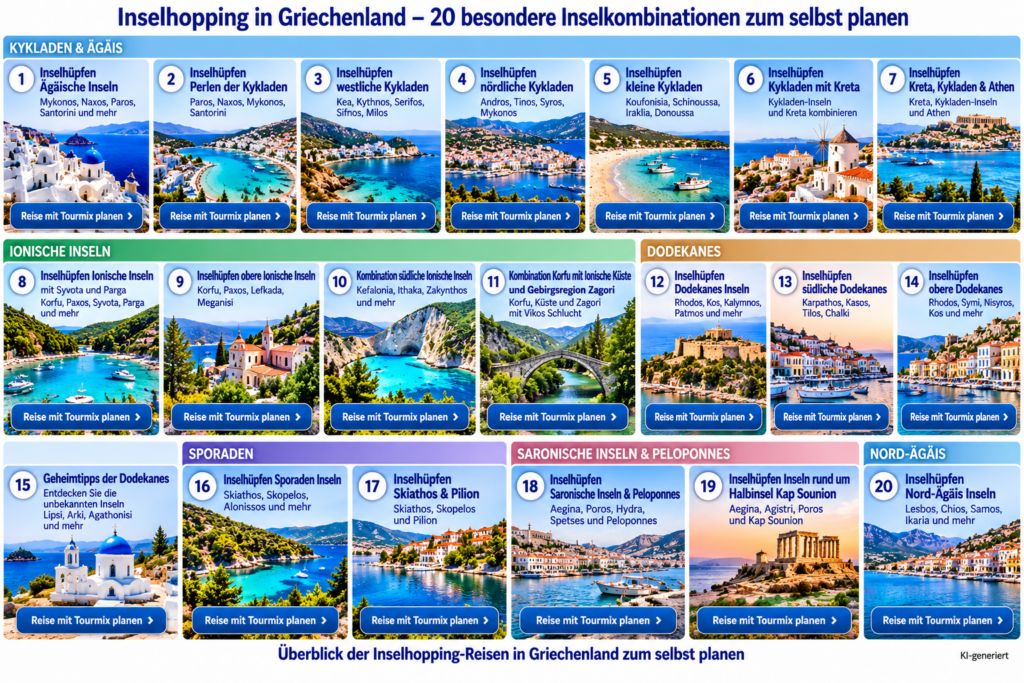 Inselhopping in Griechenland – 20 Routen zum selbst planen