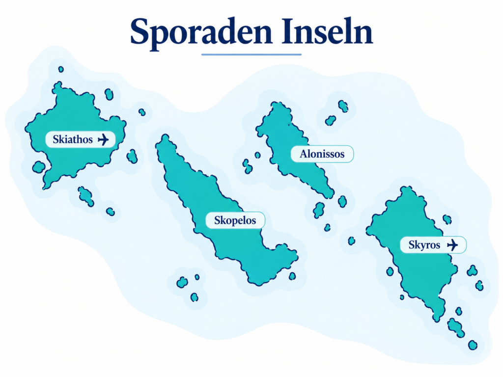 Die Sporadedn sind landschaftlich der Aufreger. Deshalb wohl fanden hier an Stränden und Häfen die Aufnahmen zum Film Mamma Mia.